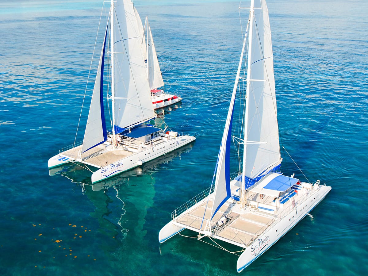 40' Leopard catamaran which plenty of sundeck for a large private group for a private catamaran charter